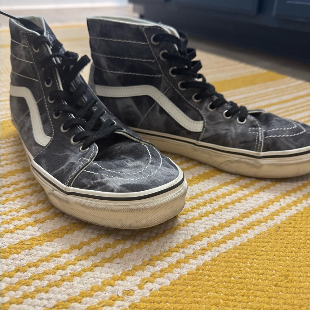 Vans Black and White High-Top Sneakers